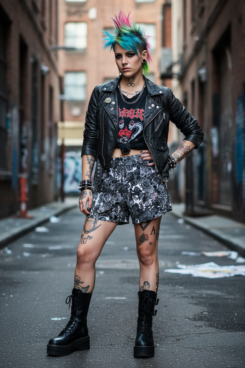 DARK URCHIN SKULL STORM 'SNOW' Women’s pajama shorts