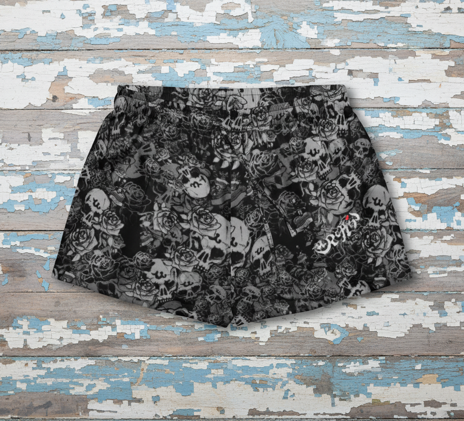 DARK URCHIN SKULL STORM 'NIGHT' Women’s pajama shorts