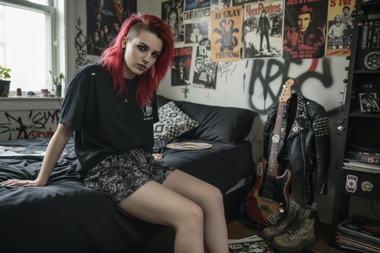 DARK URCHIN SKULL STORM 'NIGHT' Women’s pajama shorts