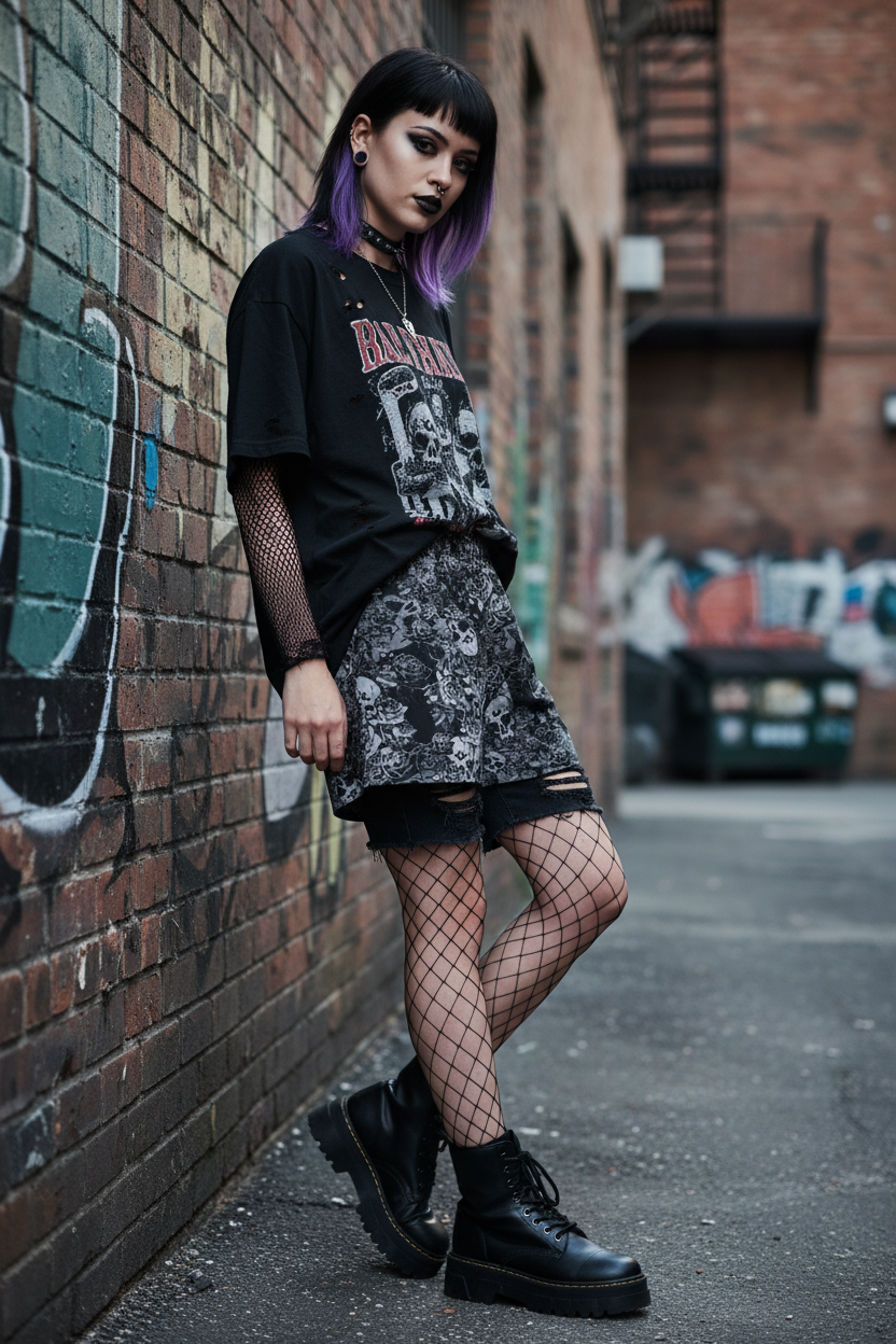 DARK URCHIN SKULL STORM 'NIGHT' Women’s pajama shorts