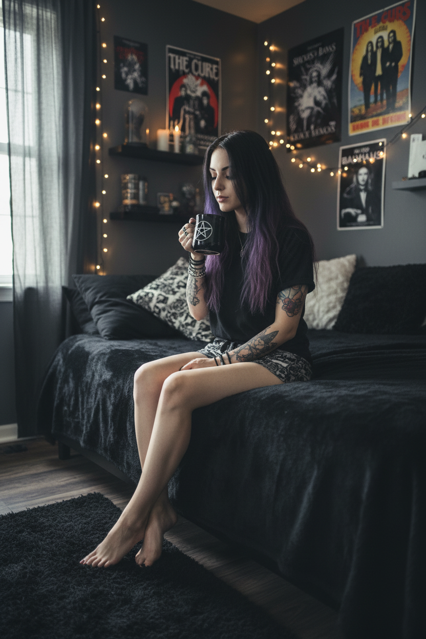 DARK URCHIN SKULL STORM 'METAL' Women’s pajama shorts