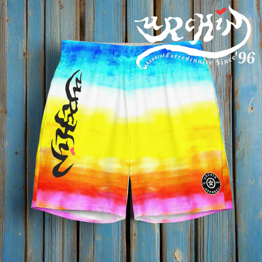URCHIN Mens Swimwear. 'SUNRISE BEACH' Unisex Recycled Swim Trunks. Choice of Sizes.