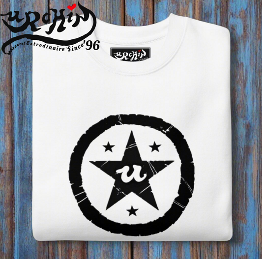 URCHIN Clothes 'U STAR' Black Logo. Premium Cotton Sweatshirt. Choice of Colours. Unisex.