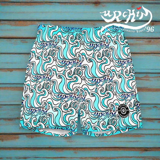 URCHIN Men's Swimwear. 'U WAVES' Recycled Swim Board Shorts. Choice of Sizes.