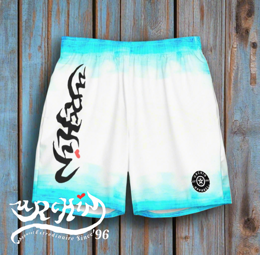 URCHIN Men's Swimwear. 'ICE' Recycled Swim Board Shorts. Choice of Sizes.