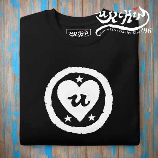 URCHIN Clothes 'LOVE U' White Logo. Premium Cotton Sweatshirt. Choice of Colours. Unisex.