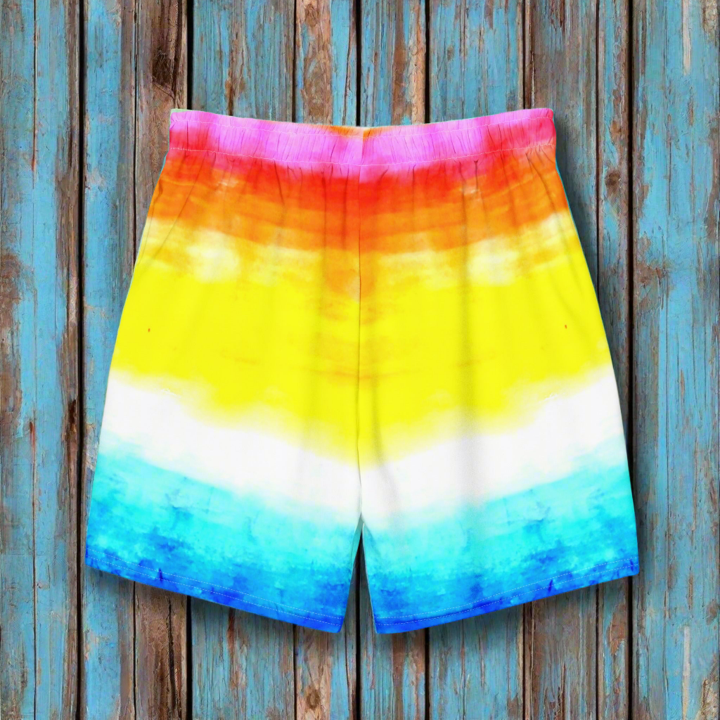 URCHIN Swimwear. 'SUNSET BEACH' Unisex Recycled Swim Trunks. Choice of Sizes.