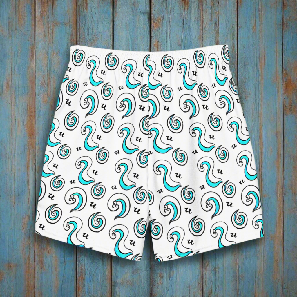 URCHIN 'U SEA' Unisex Recycled Swim Board Shorts.