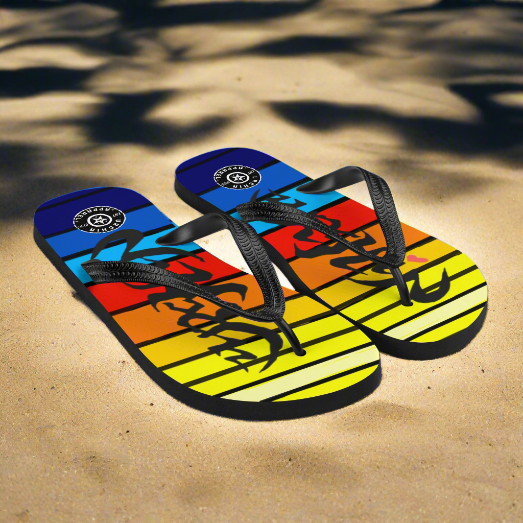 URCHIN Footwear. 'SUNSET' Flip-Flops. Choice of Sizes.