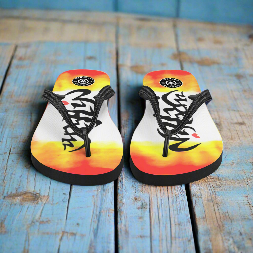URCHIN Footwear. 'FLAME' Unisex Flip-Flops. Choice of Sizes.
