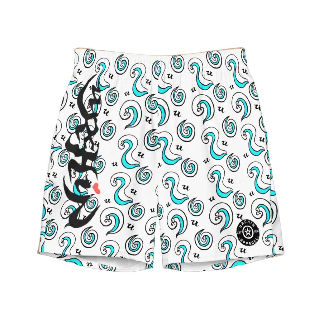 URCHIN 'U SEA' Unisex Recycled Swim Board Shorts.