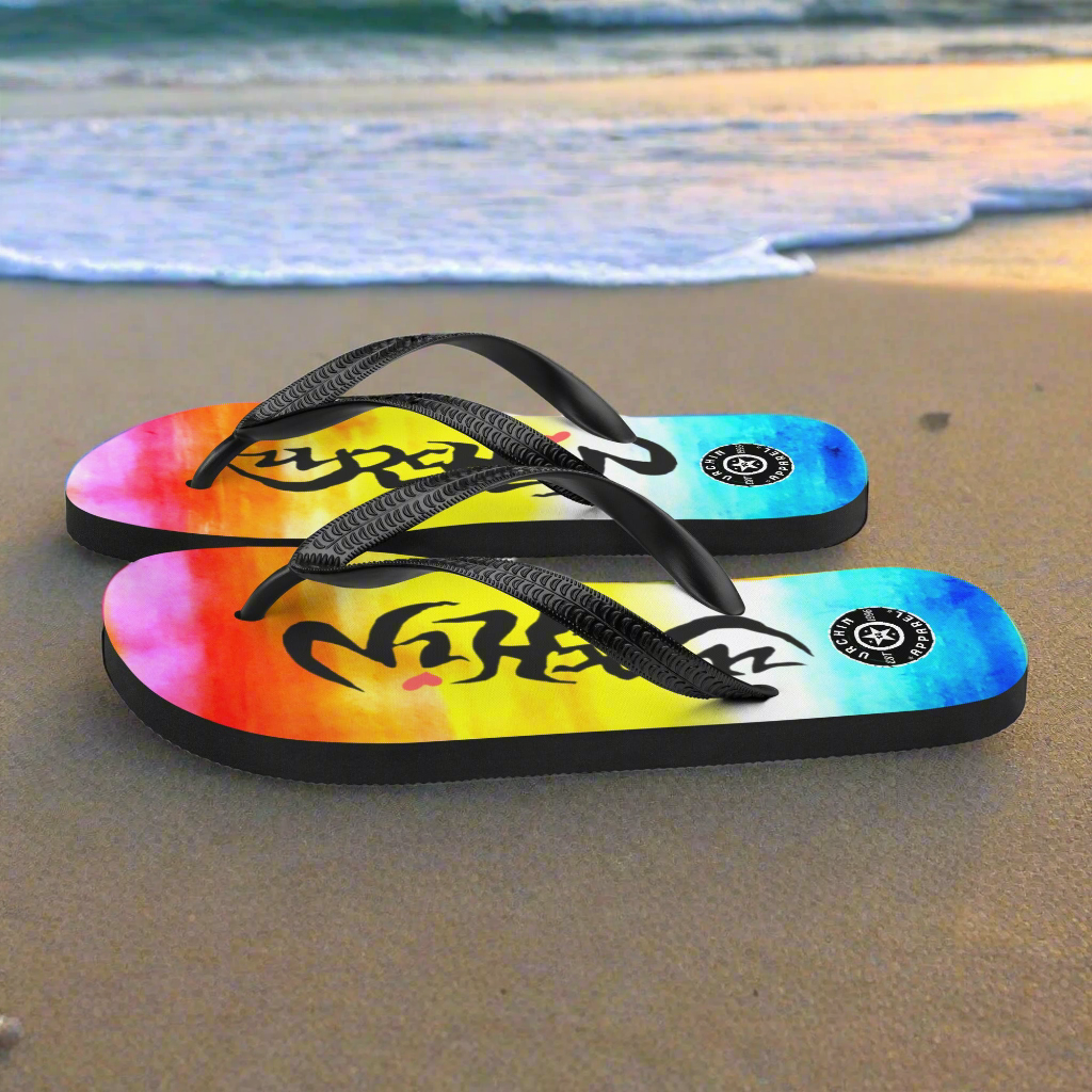 URCHIN Footwear. 'SUNSET BEACH' Unisex Flip-Flops. Choice of Sizes.