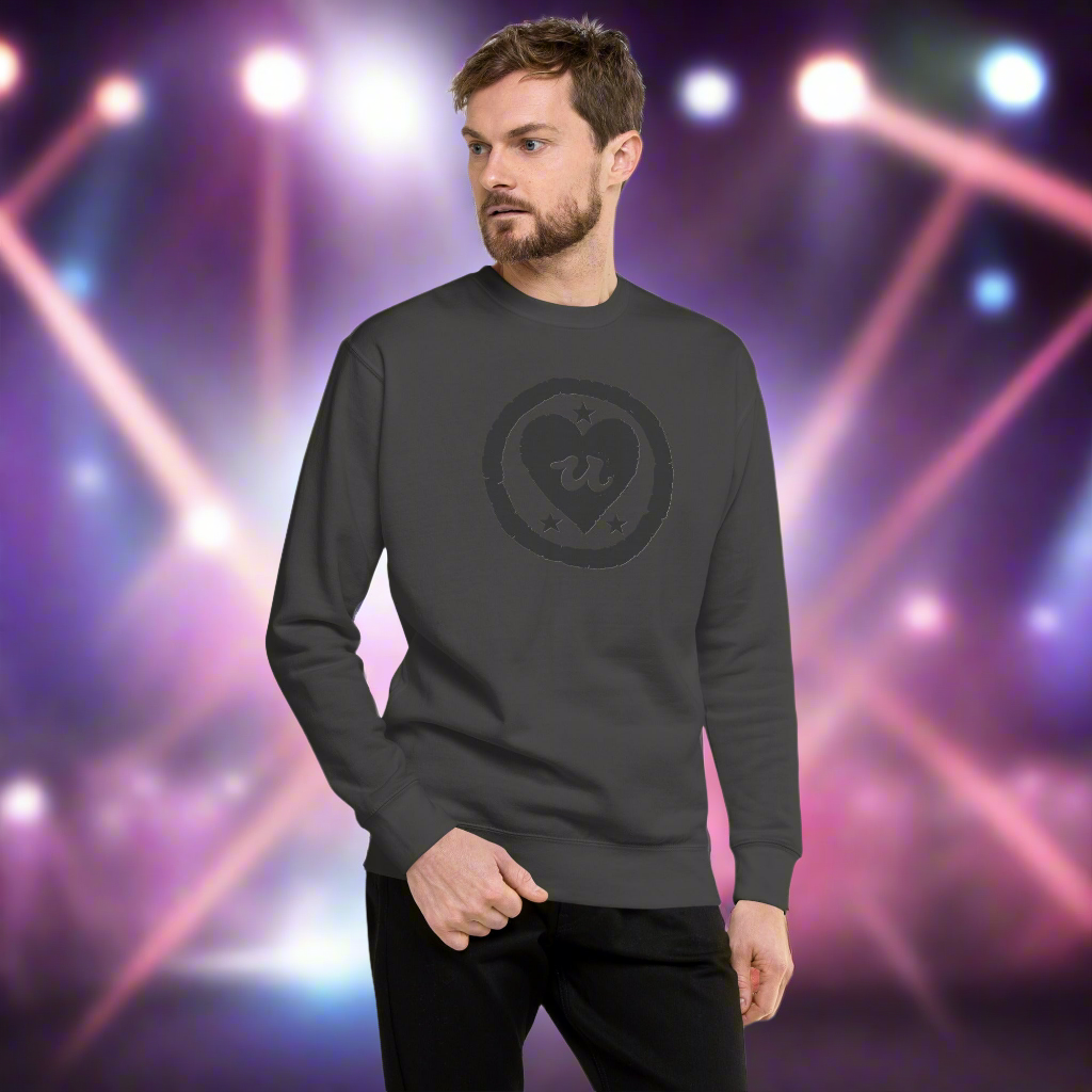 URCHIN Clothes 'LOVE U' Black Logo. Premium Cotton Sweatshirt. Choice of Colours. Unisex.