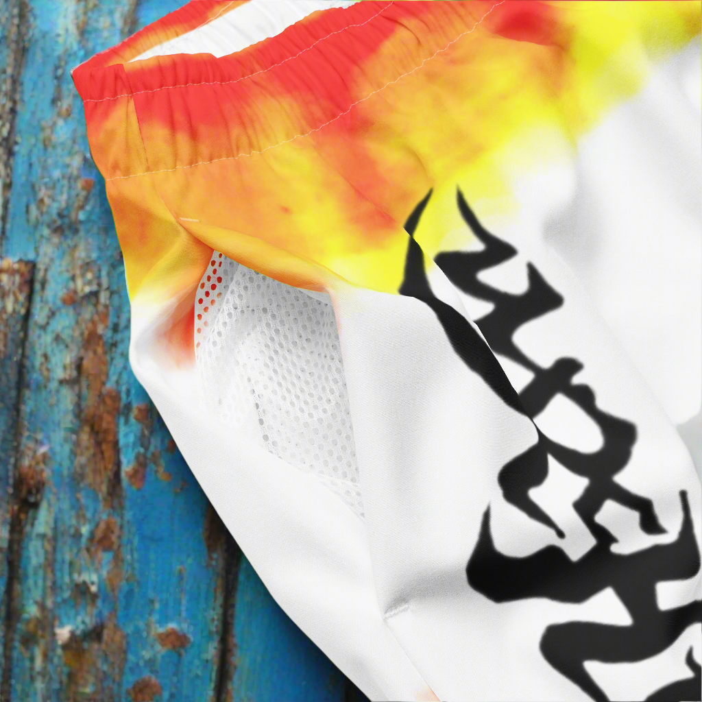 URCHIN Men's Swimwear. 'FLAME' Recycled Swim Board Shorts. Choice of Sizes.