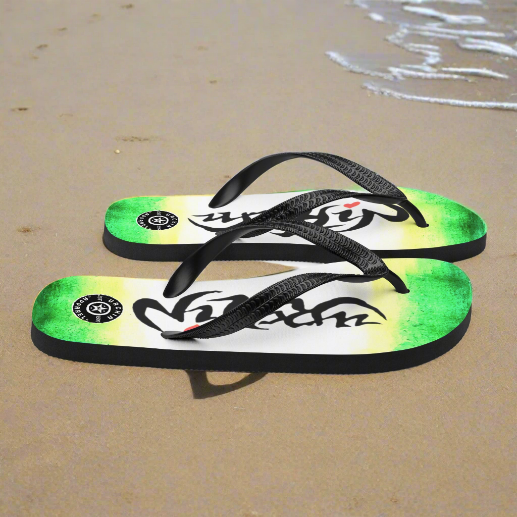 URCHIN Footwear. 'WILD ISLAND' Unisex Flip-Flops. Choice of 3 Sizes.