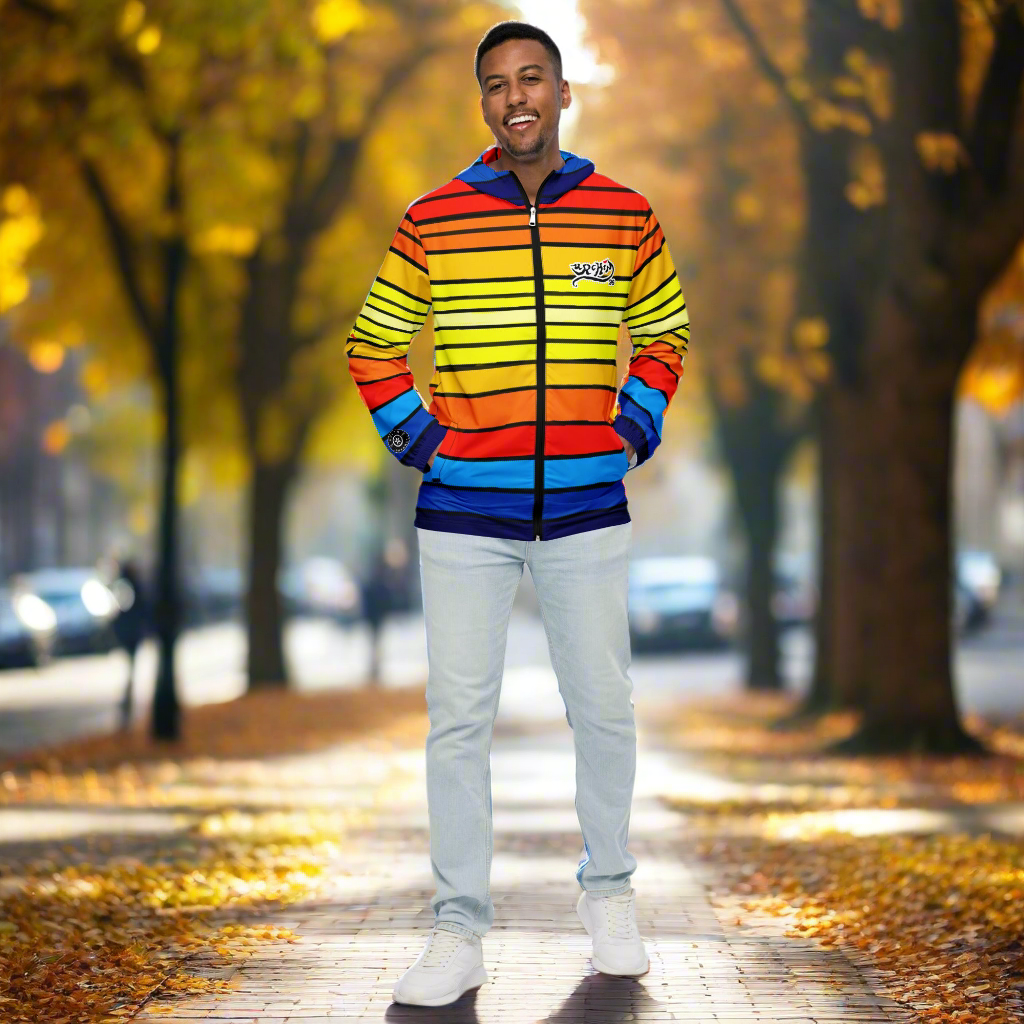 URCHIN Clothes & Sportswear 'SUNRISE' Mens/Unisex Windbreaker. Choice of Trim & Sizes.