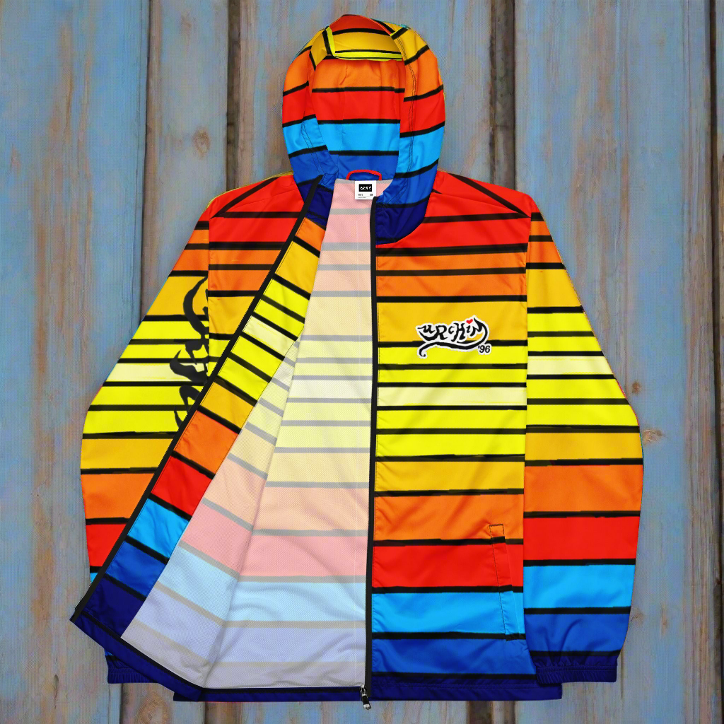 URCHIN Clothes & Sportswear 'SUNRISE' Mens/Unisex Windbreaker. Choice of Trim & Sizes.
