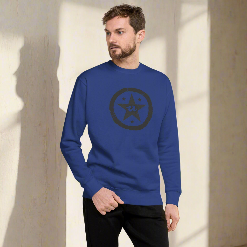 URCHIN Clothes 'U STAR' Black Logo. Premium Cotton Sweatshirt. Choice of Colours. Unisex.