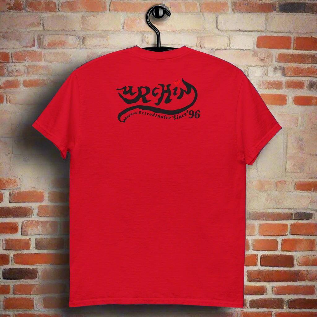 URCHIN Clothes -'U STAR' Cream on Blue- Old Poster. Cotton T Shirt. Choice of Colours. Unisex.