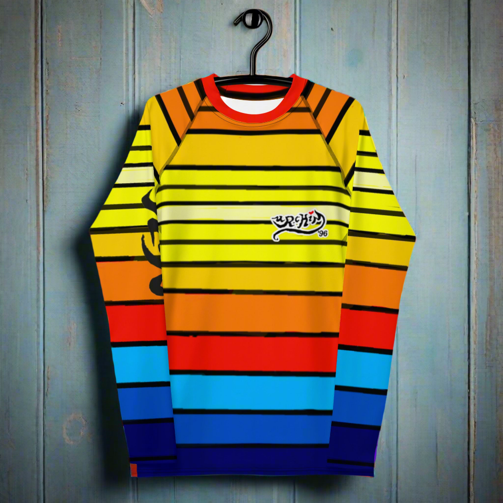 URCHIN Men's Swimwear. 'SUNRISE' Rash Guard. Choice of Sizes.