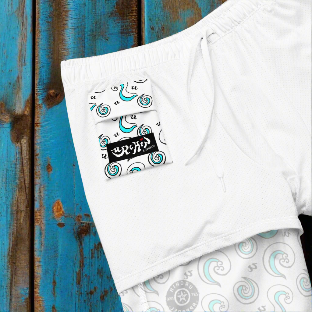 URCHIN 'U SEA' Unisex Recycled Swim Board Shorts.