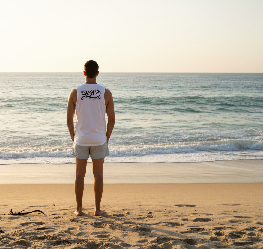URCHIN 'U STAR' Black Logo. Muscle T Shirt/Tank Top. Unisex.