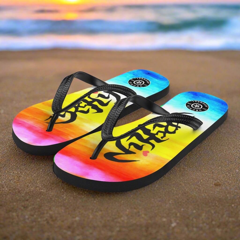 URCHIN Footwear. 'SUNSET BEACH' Unisex Flip-Flops. Choice of Sizes.