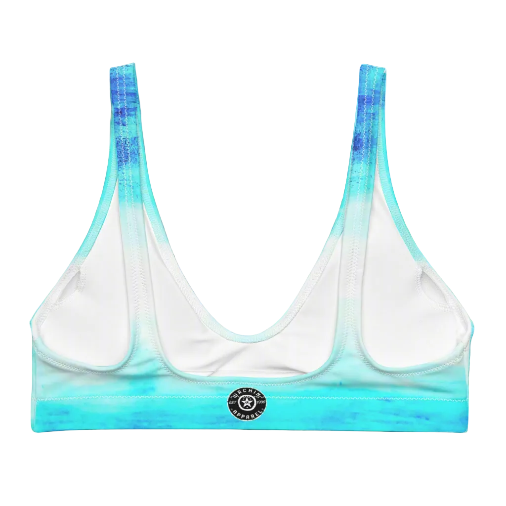 URCHIN- 'ICE' Recycled padded bikini top. Choice of Sizes.