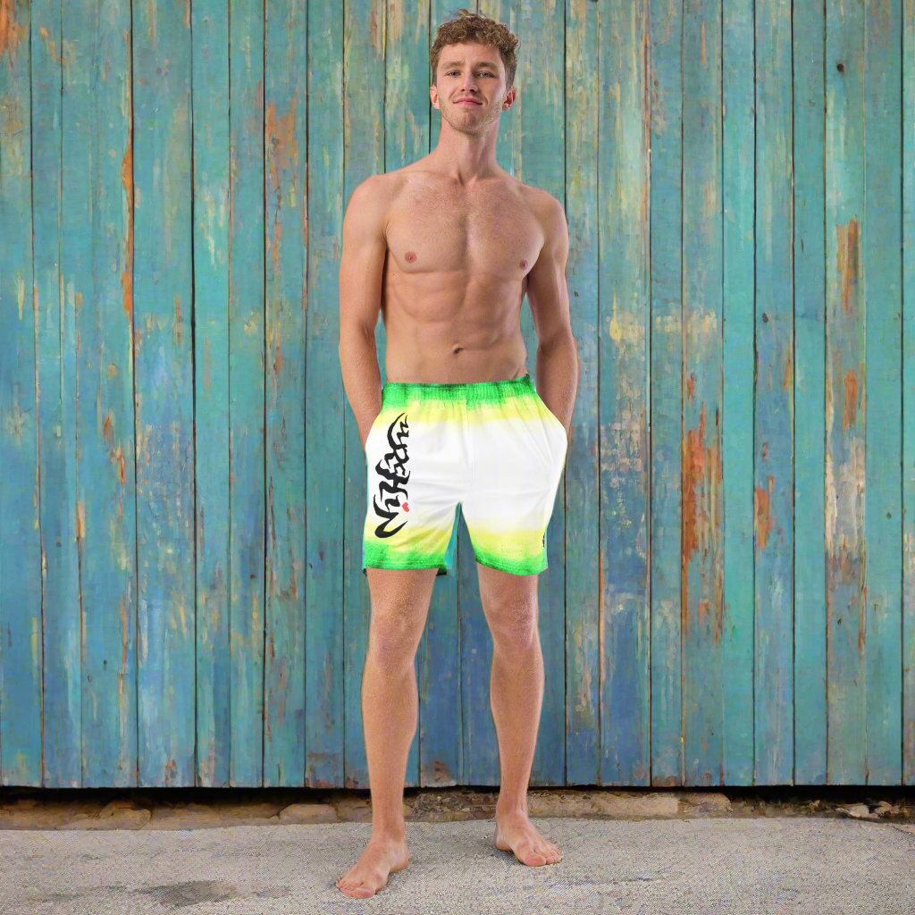 URCHIN Men's Swimwear 'WILD ISLAND' Recycled Swim Trunks. Choice of Sizes.