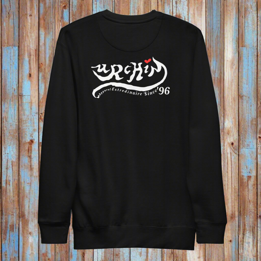 URCHIN 'U STAR' White Logo. Premium Cotton Sweatshirt. Choice of Colours. Unisex.