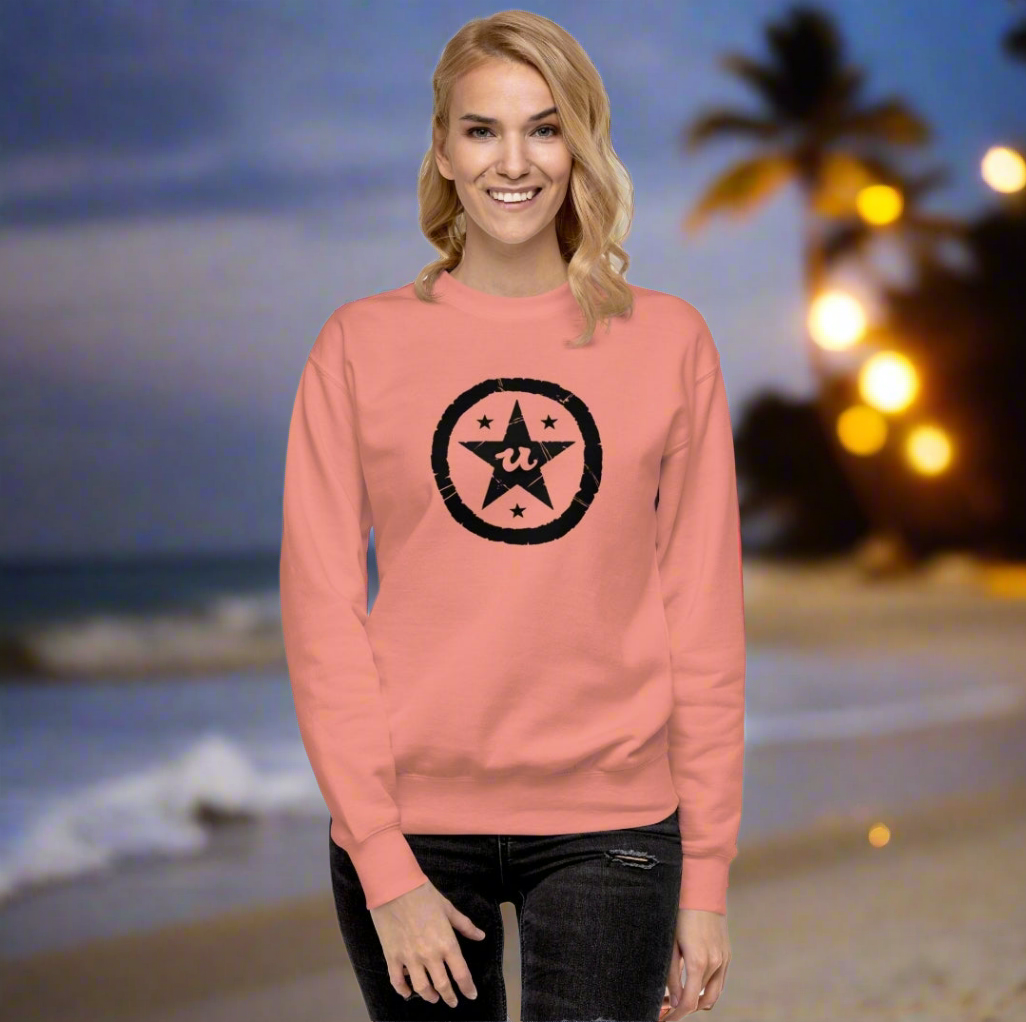 URCHIN Clothes 'U STAR' Black Logo. Premium Cotton Sweatshirt. Choice of Colours. Unisex.