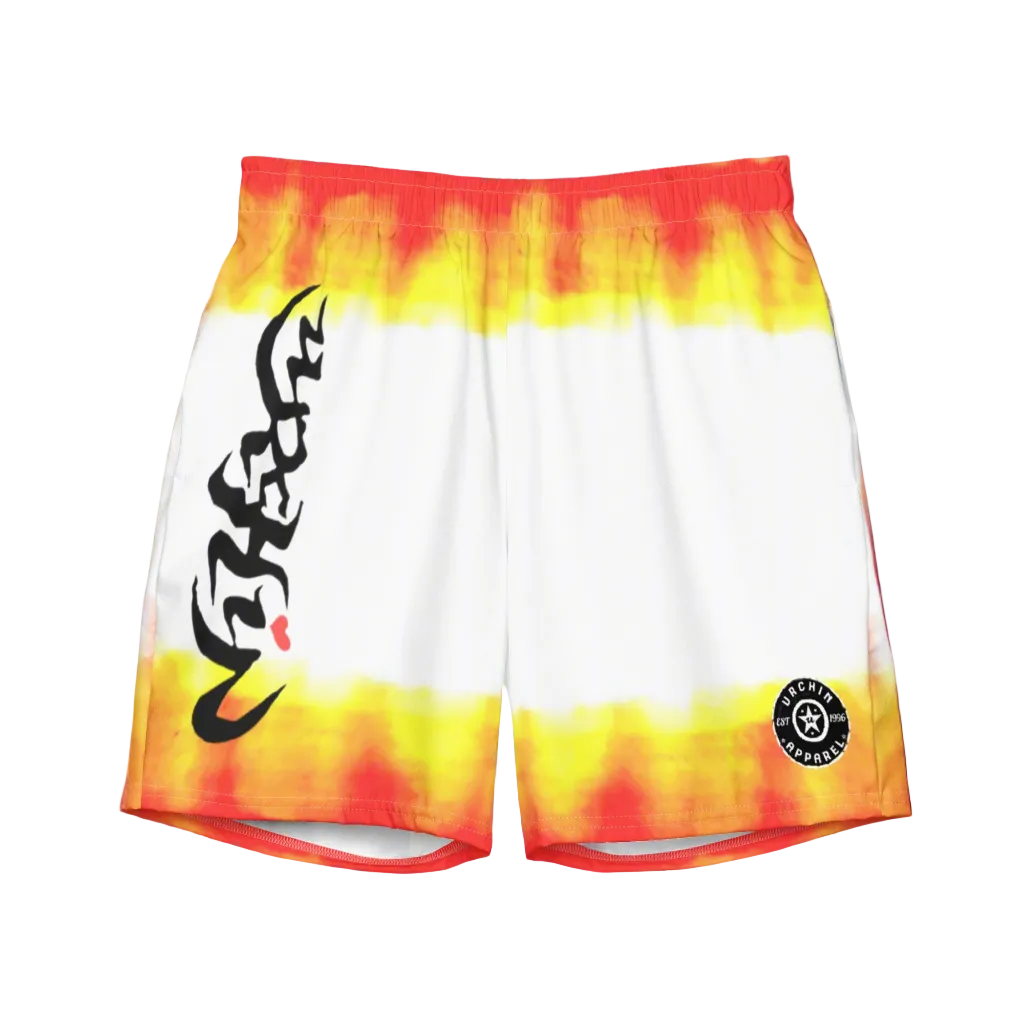 URCHIN 'FLAME' Unisex Recycled Swim Board Shorts.