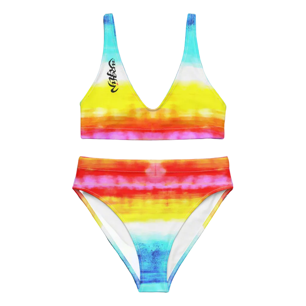 URCHIN Clothes & Swimwear. 'SUNRISE BEACH' Recycled high-waisted bikini. Choice of Sizes.