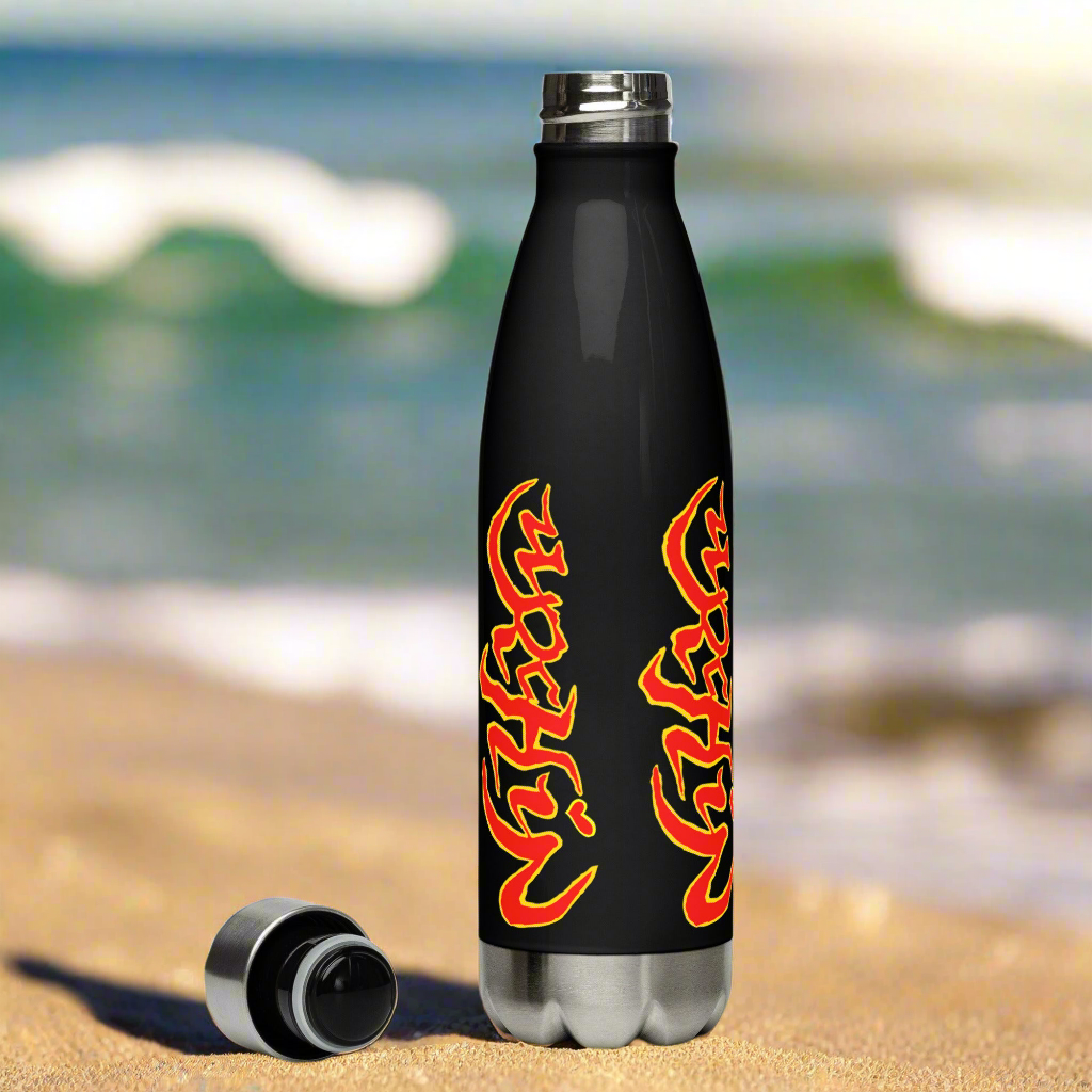 URCHIN Hydration Stainless Steel water bottle. Red Logo on Black or White.