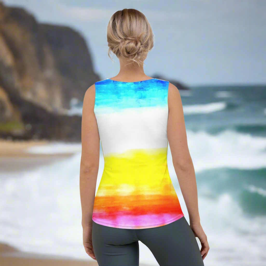 URCHIN Clothes & Swimwear. 'SUNRISE BEACH' Womens Tank Top. Choice of Sizes.