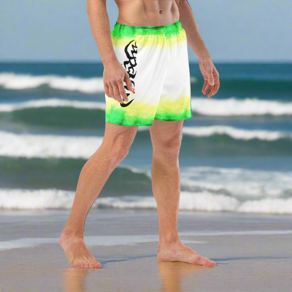 URCHIN Men's Swimwear 'WILD ISLAND' Recycled Swim Trunks. Choice of Sizes.