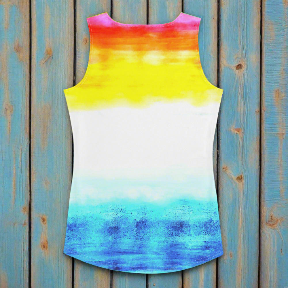 URCHIN Clothes & Swimwear. 'SUNSET BEACH' Womens Tank Top. Choice of Sizes.