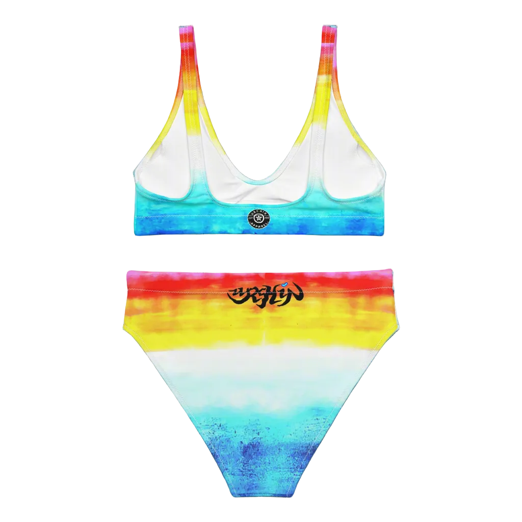 URCHIN Clothes & Swimwear. 'SUNSET BEACH' Recycled high-waisted bikini. Choice of Sizes.