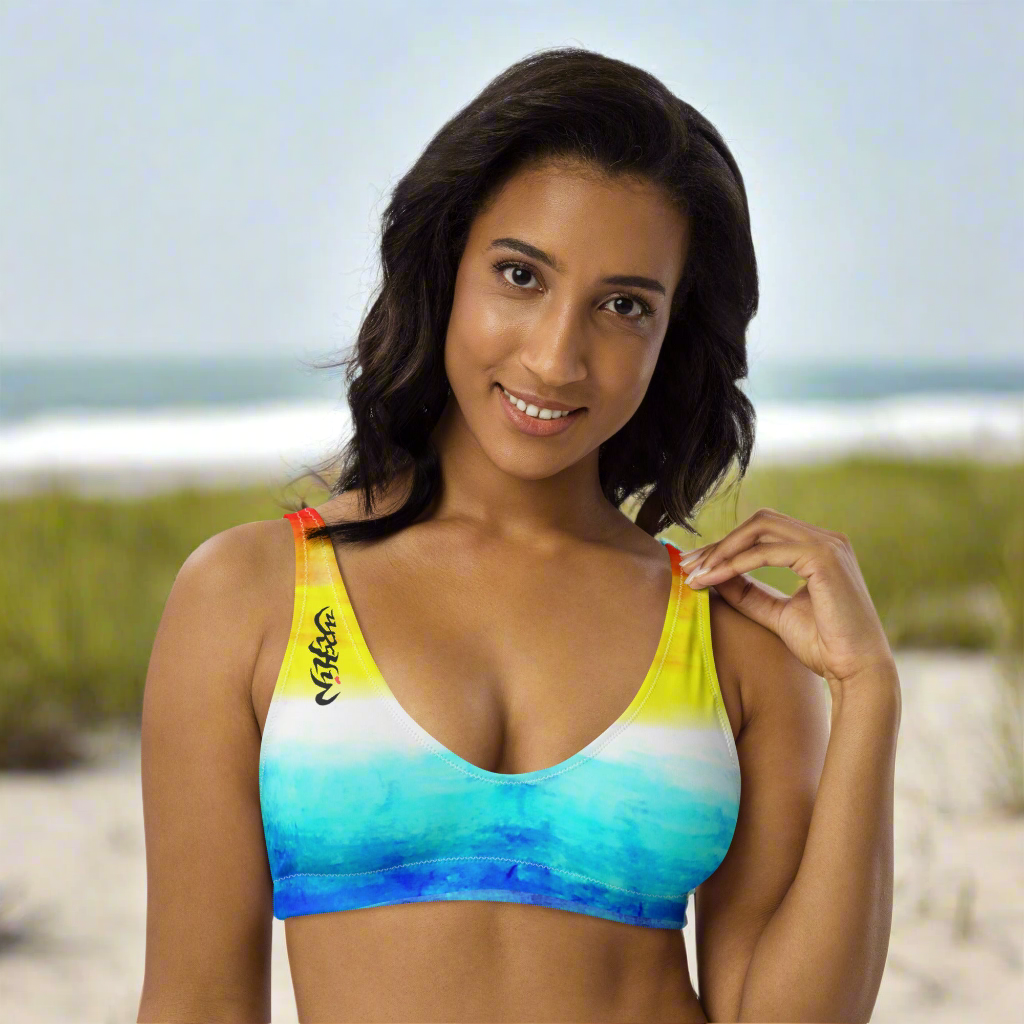 URCHIN Clothes & Swimwear. 'SUNSET BEACH' Recycled padded bikini top