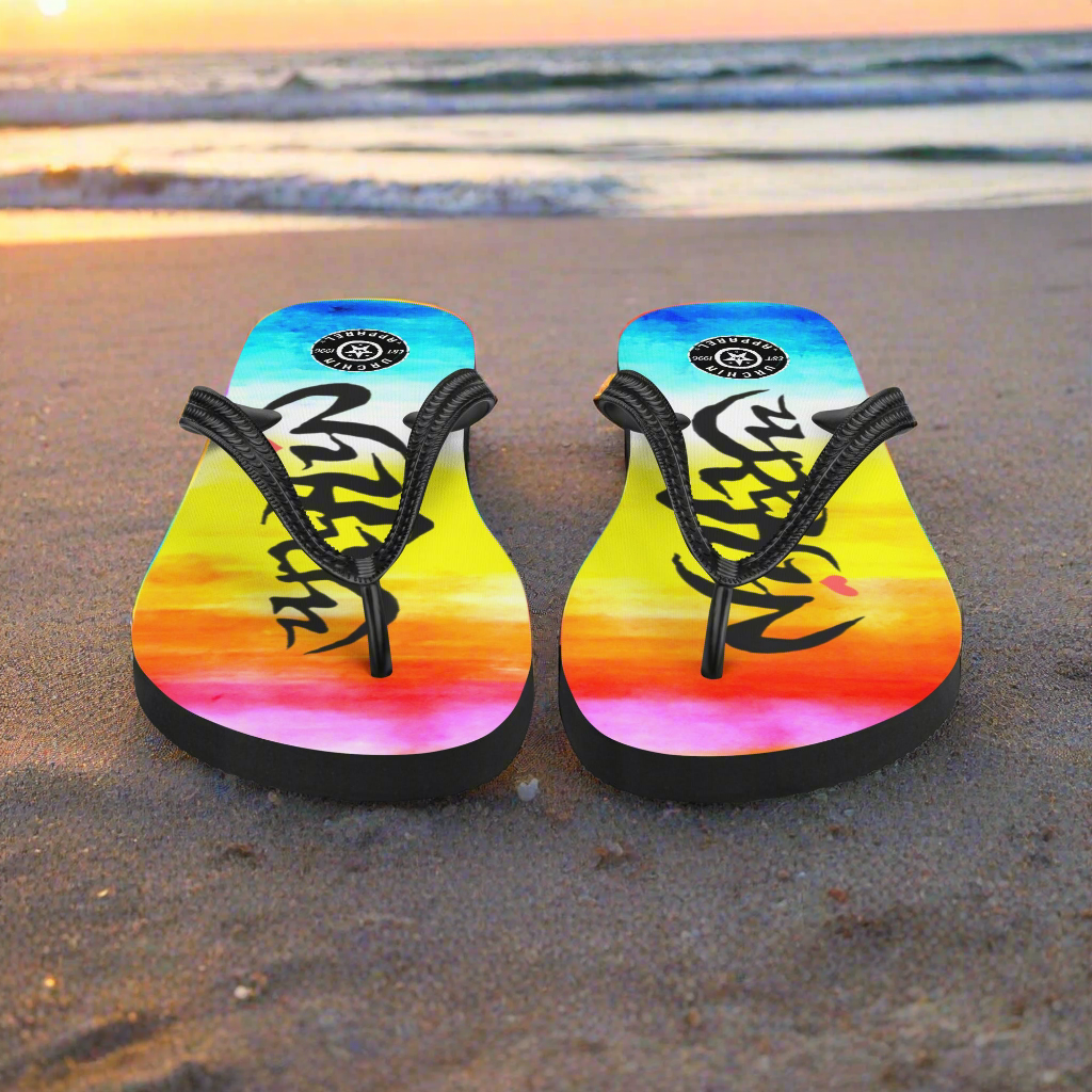 URCHIN Footwear. 'SUNSET BEACH' Unisex Flip-Flops. Choice of Sizes.