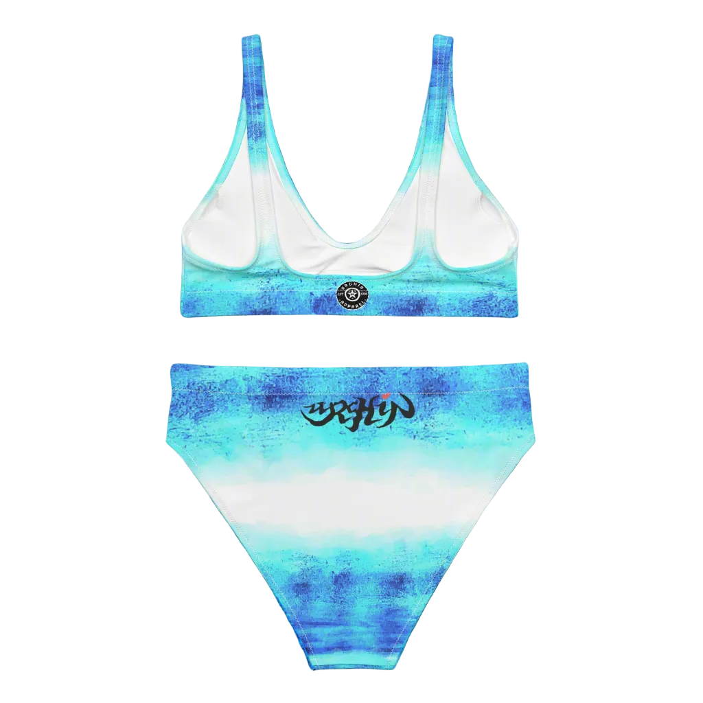 URCHIN -'BLUE DREAM' Recycled high-waisted bikini. Choice of Sizes.
