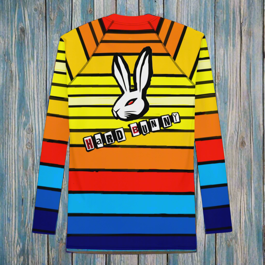 URCHIN Mens Swimwear. 'SUNRISE' 'HARD BUNNY' Logo Rash. Choice of Sizes.