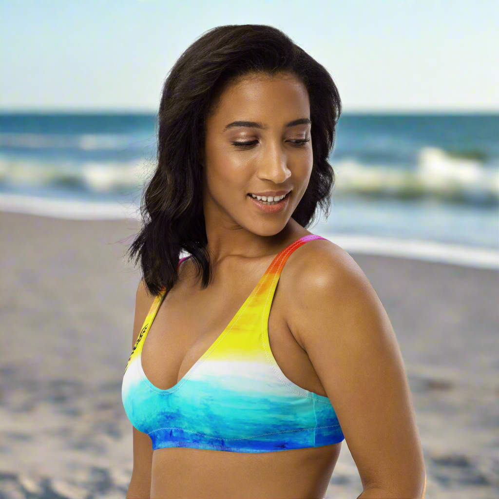 URCHIN Clothes & Swimwear. 'SUNSET BEACH' Recycled padded bikini top