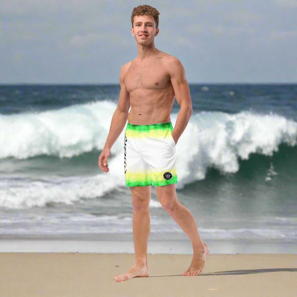 URCHIN Men's Swimwear 'WILD ISLAND' Recycled Swim Trunks. Choice of Sizes.