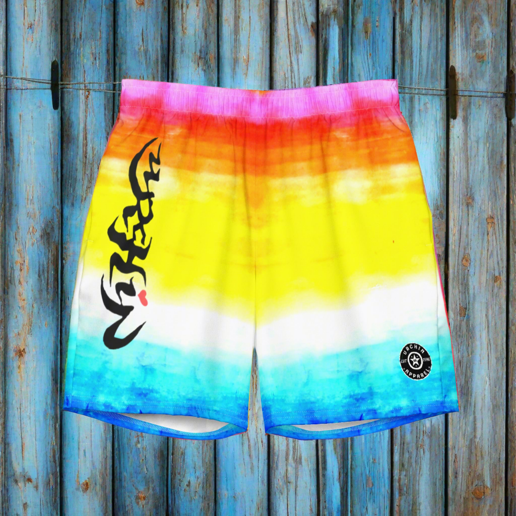URCHIN Swimwear. 'SUNSET BEACH' Unisex Recycled Swim Trunks. Choice of Sizes.