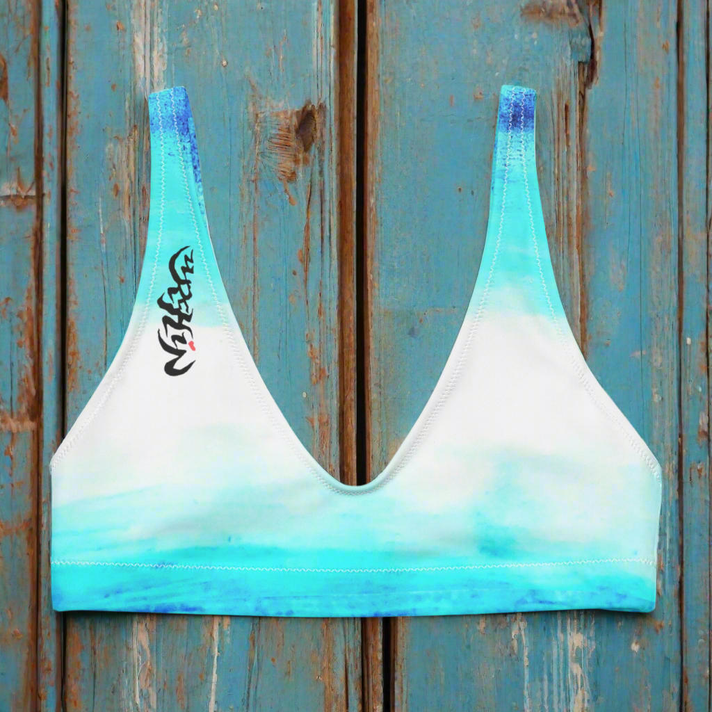 URCHIN Clothes & Swimwear. 'ICE' Recycled padded bikini top. Choice of Sizes.