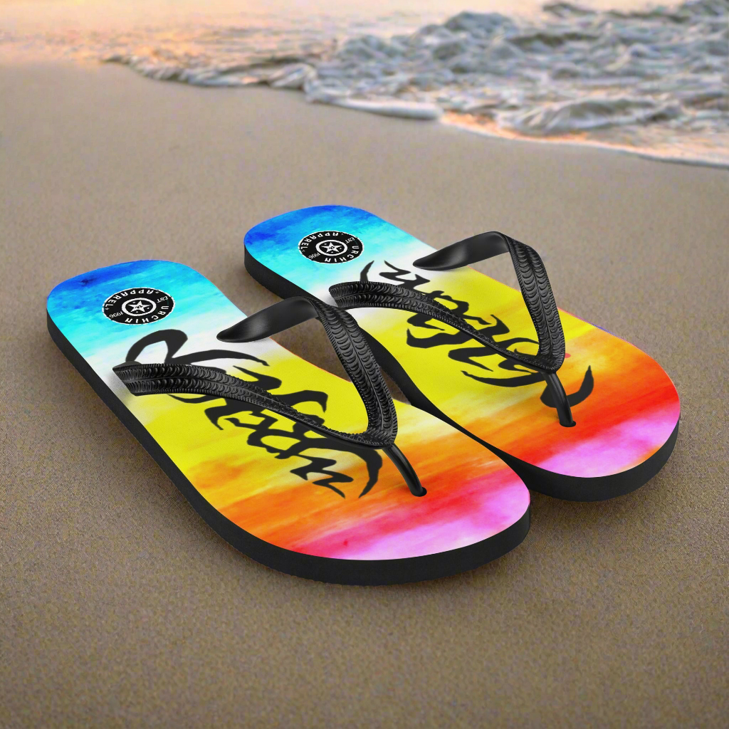URCHIN Footwear. 'SUNSET BEACH' Unisex Flip-Flops. Choice of Sizes.