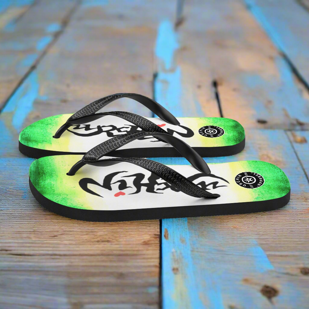 URCHIN Footwear. 'WILD ISLAND' Unisex Flip-Flops. Choice of 3 Sizes.