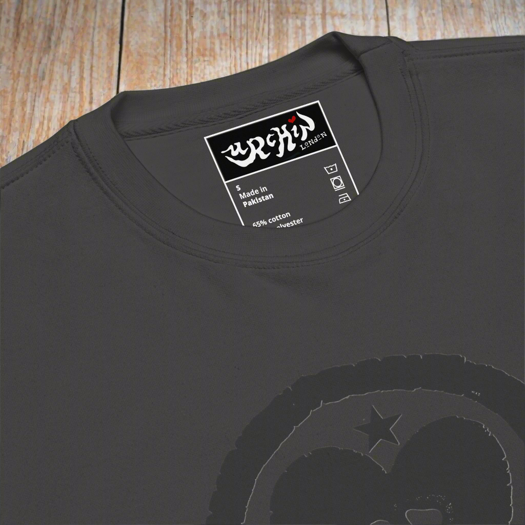 URCHIN Clothes 'LOVE U' Black Logo. Premium Cotton Sweatshirt. Choice of Colours. Unisex.