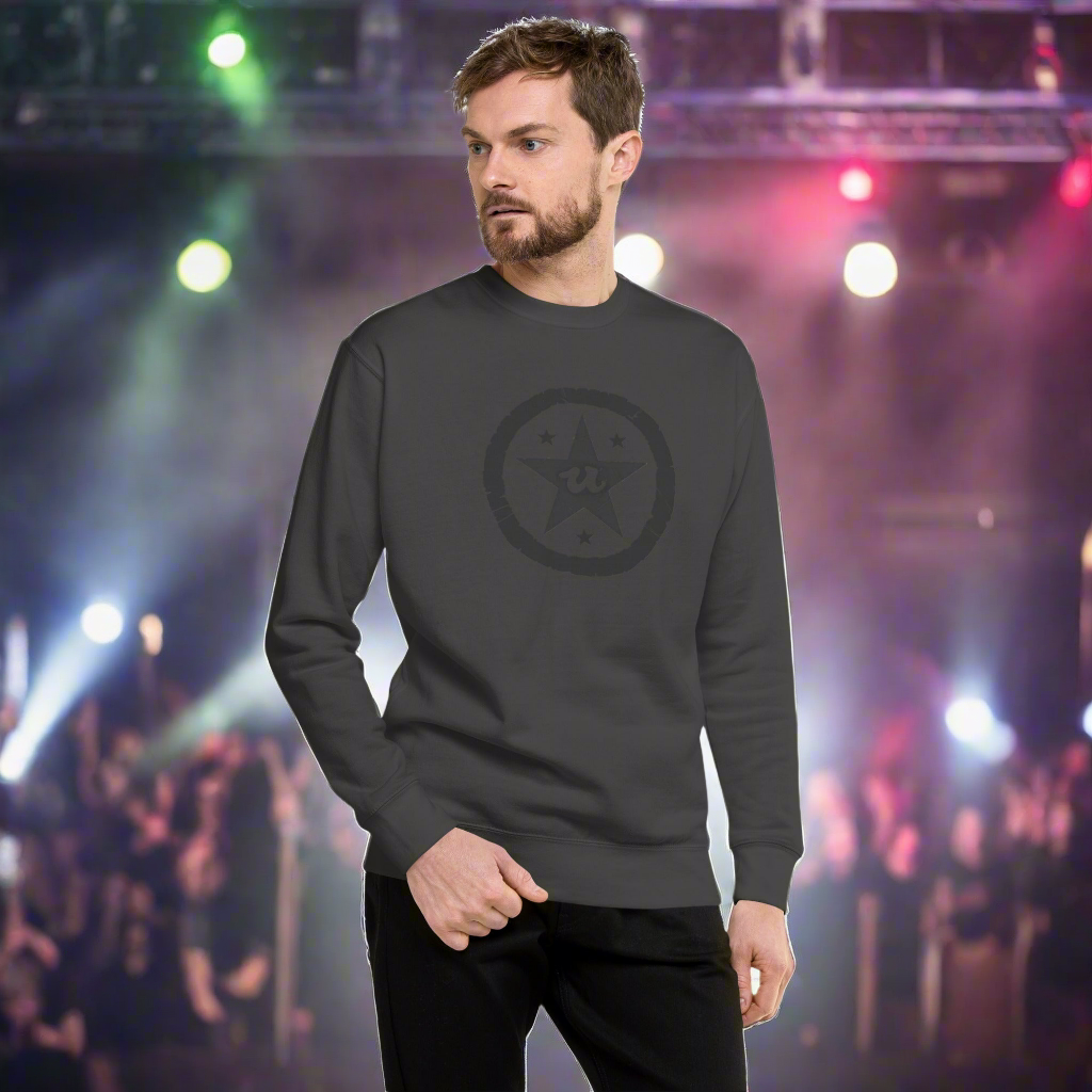 URCHIN Clothes 'U STAR' Black Logo. Premium Cotton Sweatshirt. Choice of Colours. Unisex.